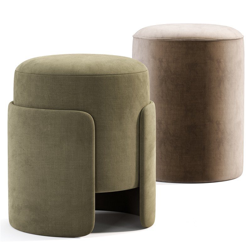 Makeup Stool,Ottoman Black Lines Image 4