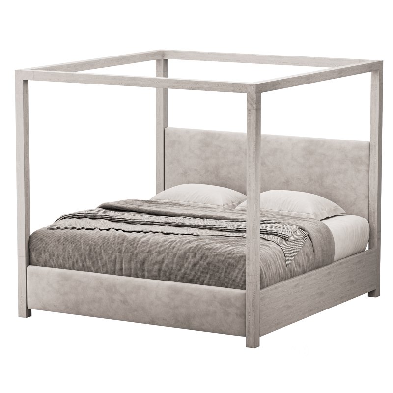 Palma Upholstered Canopy King Bed Image 2