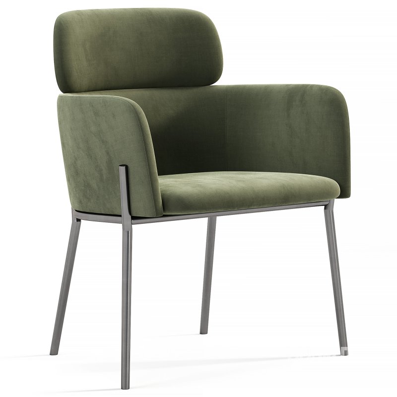 AZALEA UPHOLSTERED CREAM PERFORMANCE FABRIC DINING CHAIR Image 2