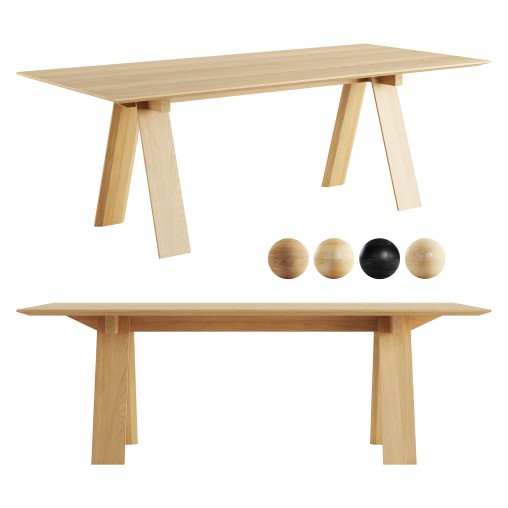Trave Square Dining Table by Branca Lisboa