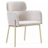 AZALEA UPHOLSTERED CREAM PERFORMANCE FABRIC DINING CHAIR - Thumbnail 3