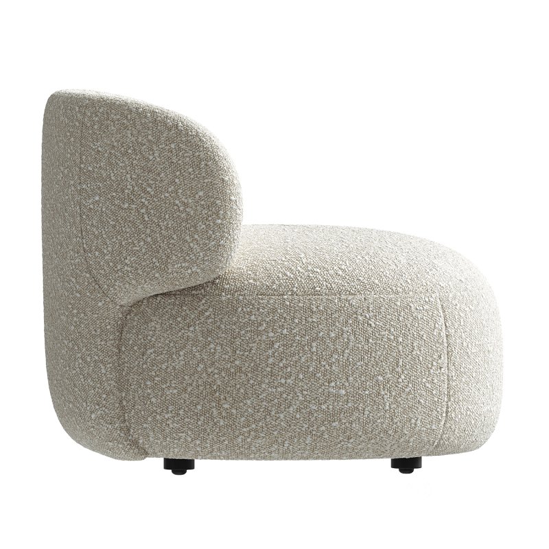 Brayden Stone Cream Woven Fabric Occasional Chair Image 2