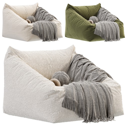Cooper Faux Sheepskin Bean Bag Chair