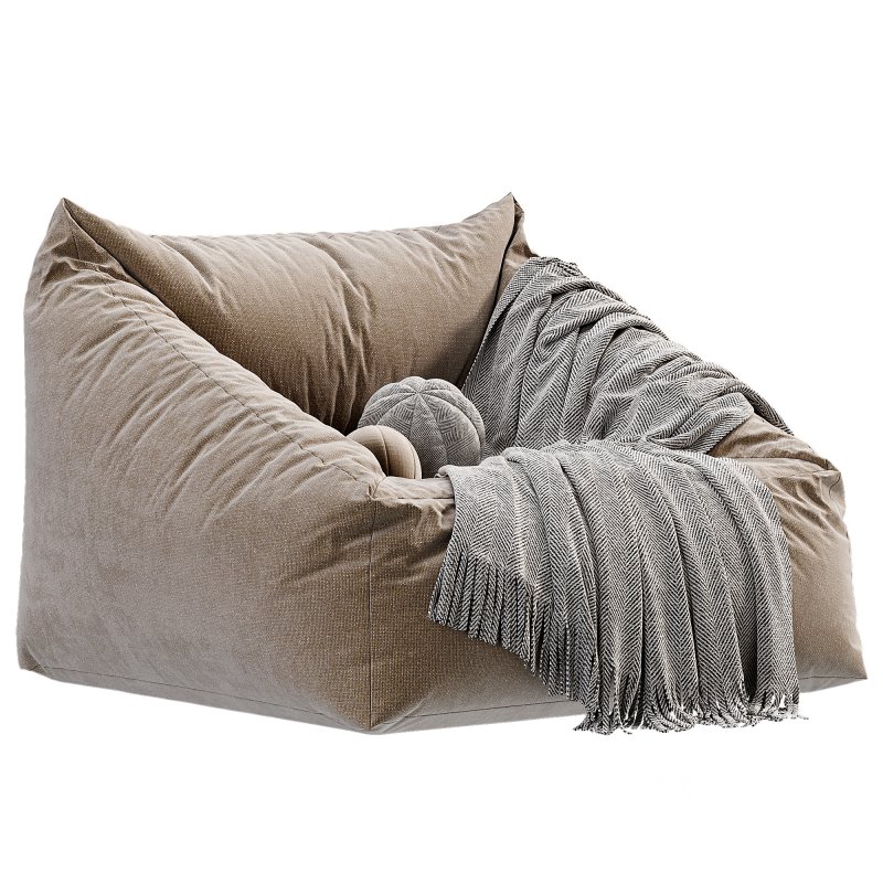 Cooper Faux Sheepskin Bean Bag Chair Image 2