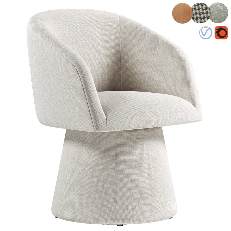 Kyo Upholstered Barrel Chair Image 1