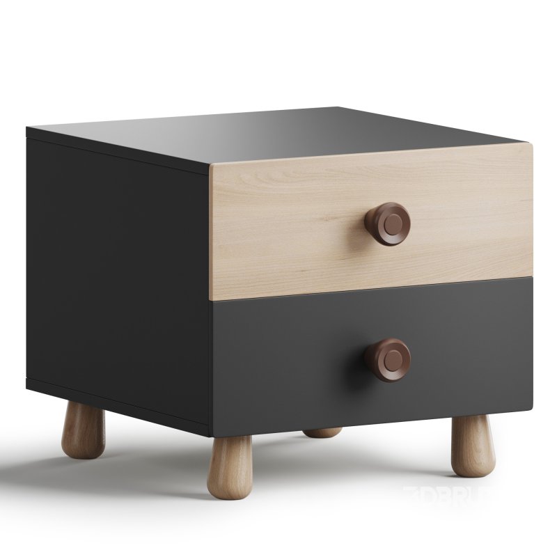 Bedside Table with a Door Image 2