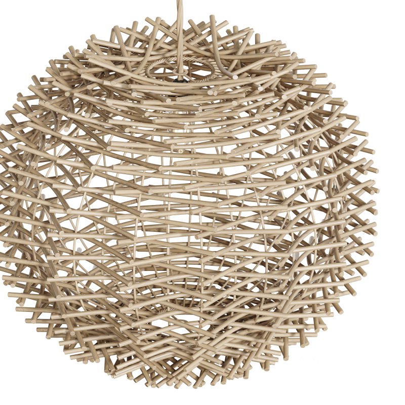 Bird Nest Rattan Lampshade Pendant Light Image 4