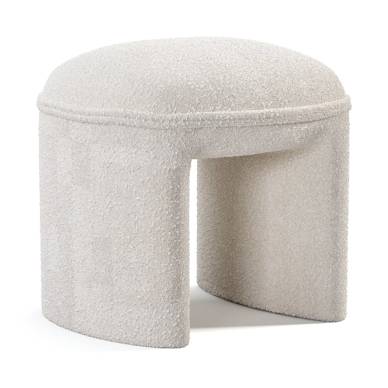 Tabouret Pouf En Bouclette Image 1