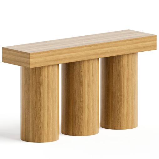 Brutalist Console Table in Wood Veneer, Sideboard Podio by NONO
