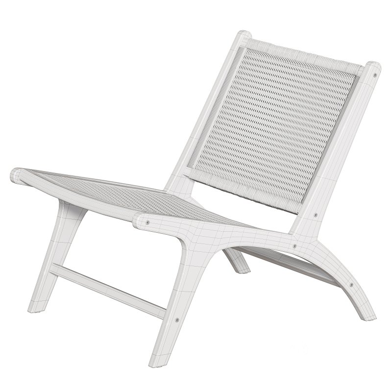 Hamma teak and natural rattan armchair Image 8