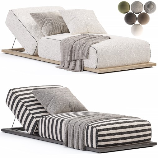 Claud Open Air Meridiani Relax Sunlounger