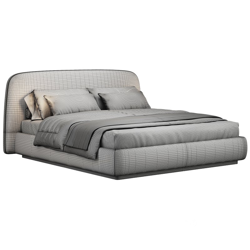 Velvet Grey Double Bed 180 by Alhome Image 4