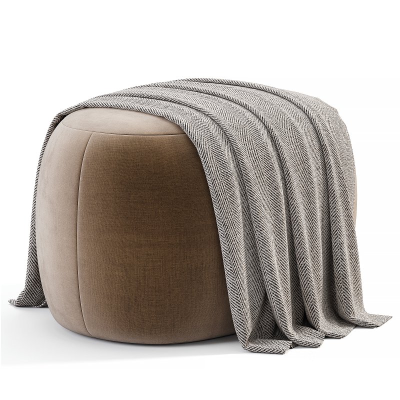 Pouf Bily Boucle Beige Image 3