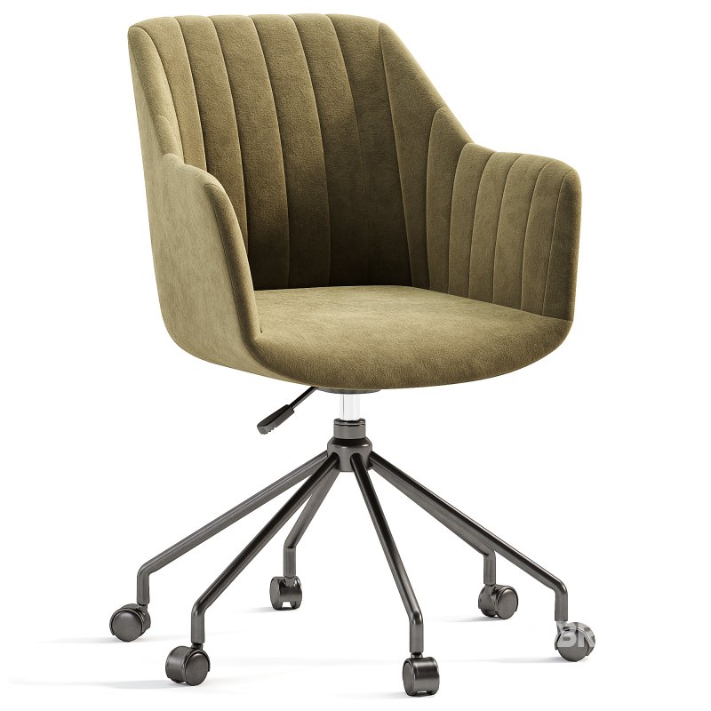 Office Chair Made Of Boucle Fabric Matie Image 4