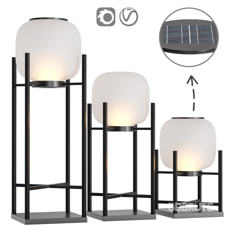 Modern Simplicity Solar Waterproof Cylinder Stainless Steel Acrylic LED Standing Floor Lamp For Outdoor Patio Image 1