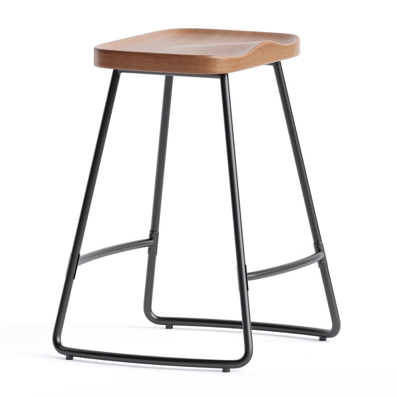 Rodriques Counter Stool with Metal Frame Image 2
