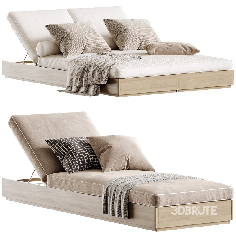 Hayman Teak Double Sun Lounge Image 4