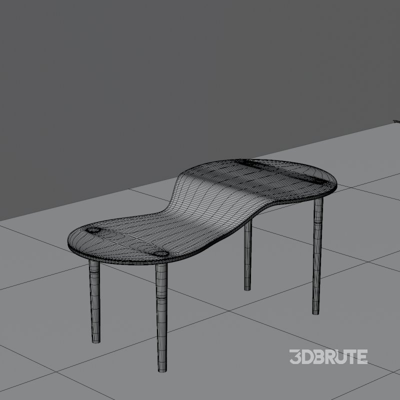 Contemporary Wavy Glass Coffee Table Image 4