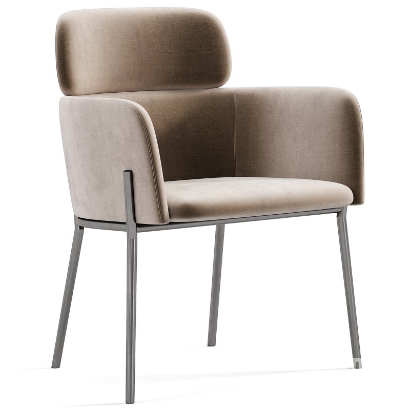 AZALEA UPHOLSTERED CREAM PERFORMANCE FABRIC DINING CHAIR Image 1