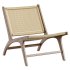 Hamma teak and natural rattan armchair - Thumbnail 4