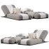 Joy Outdoor Fabric Sun Lounge Set With Side - Thumbnail 1