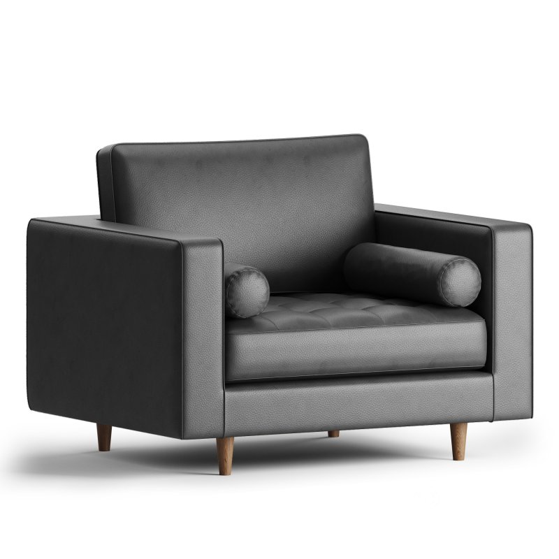 Henrietta Armchair Moss Green Velvet Image 1