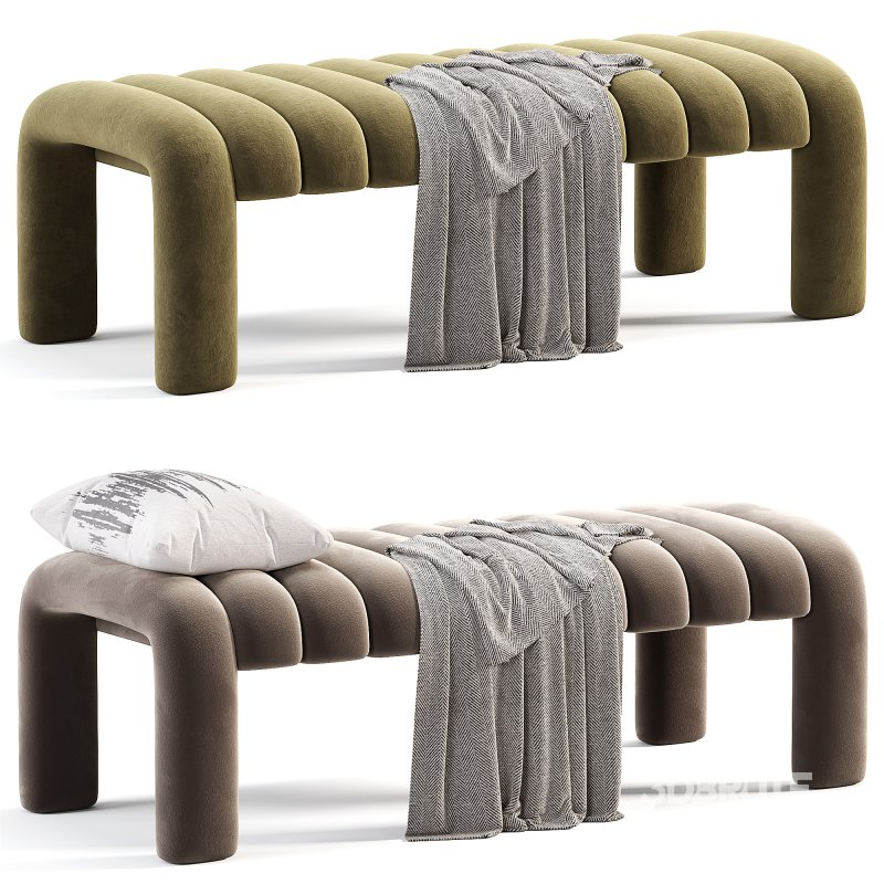 Willis Bench Boucle Natural Image 1