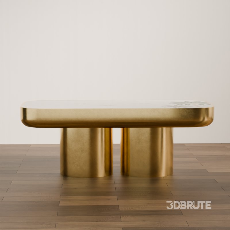 Modern Console Table Set with Golden Accents Image 5