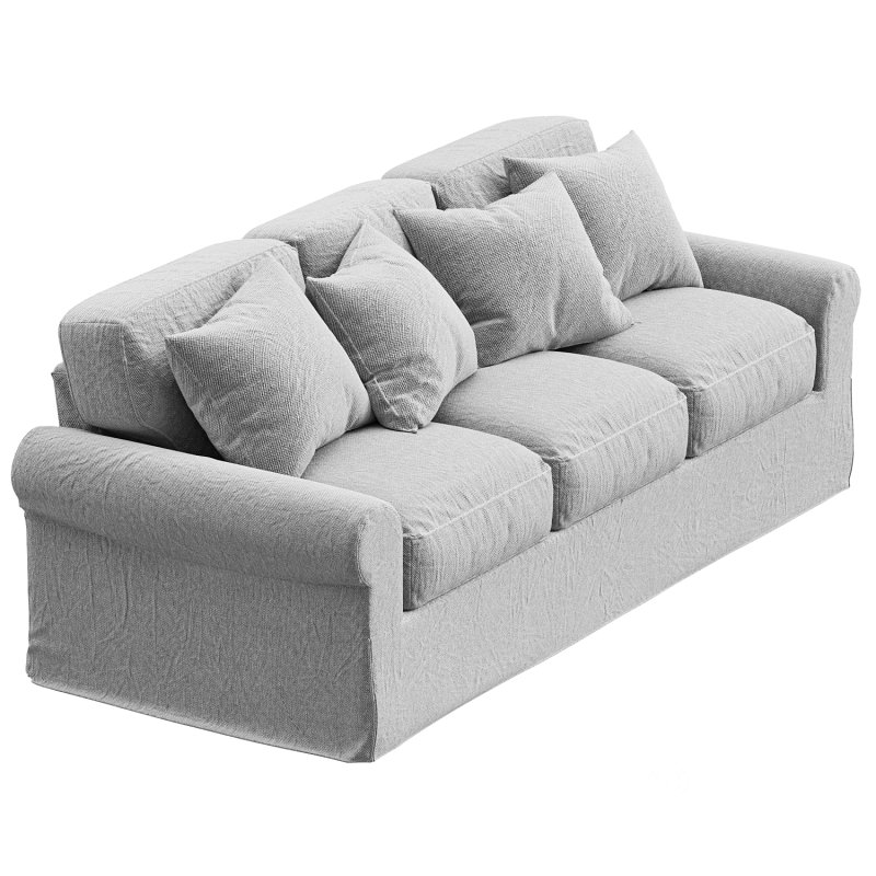 Buchanan Roll Arm Slipcovered Sofa 3 seater Image 2
