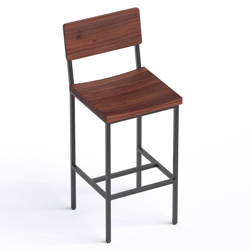 Memphis Solid Wood Bar Stool Image 4