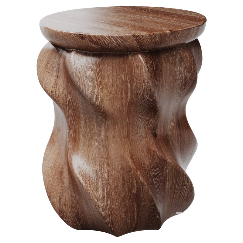 Wood Stool Image 2