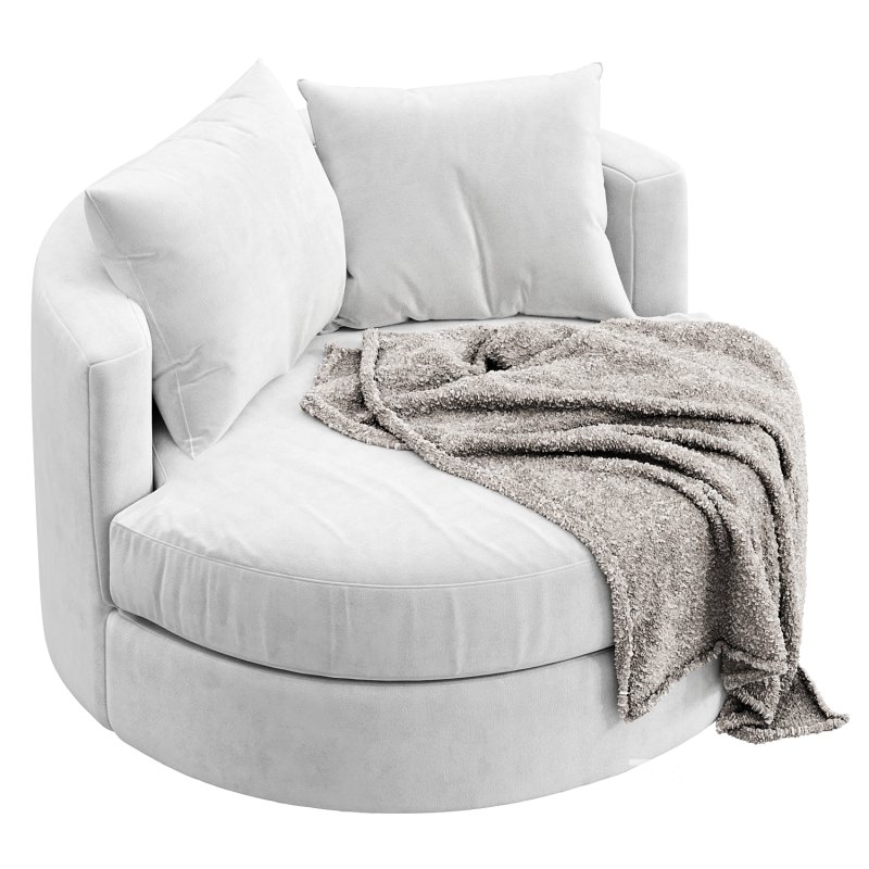 Balboa Upholstered Swivel Armchair Image 1