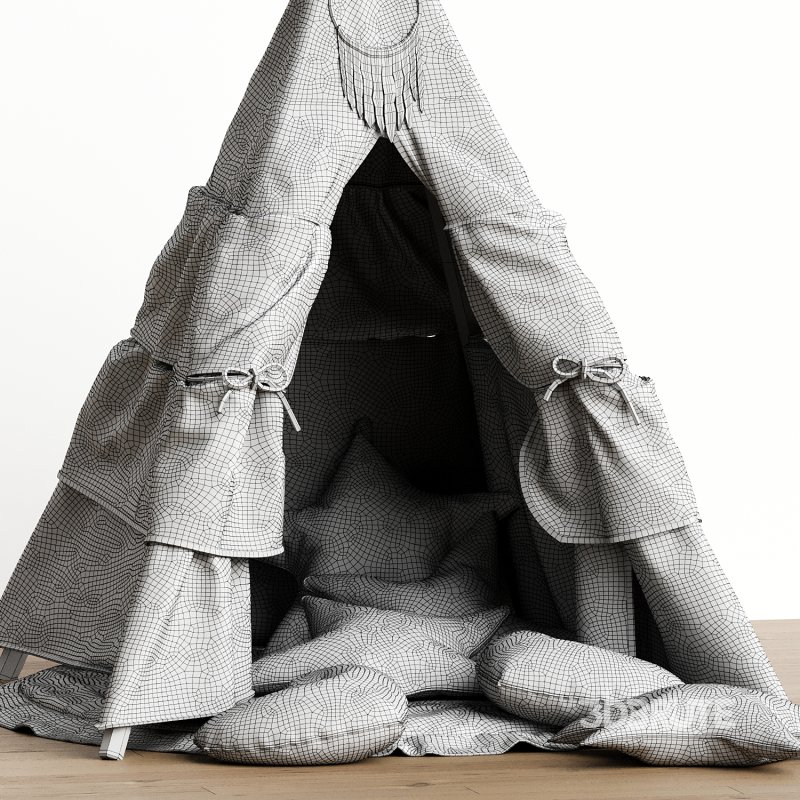 Child’s teepee White Angel Set Image 2