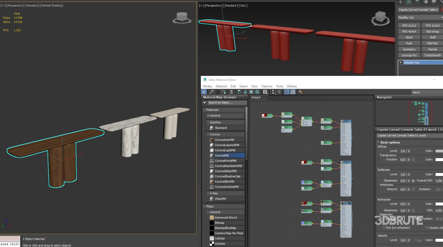 Cupola Carved Console Table Image 9