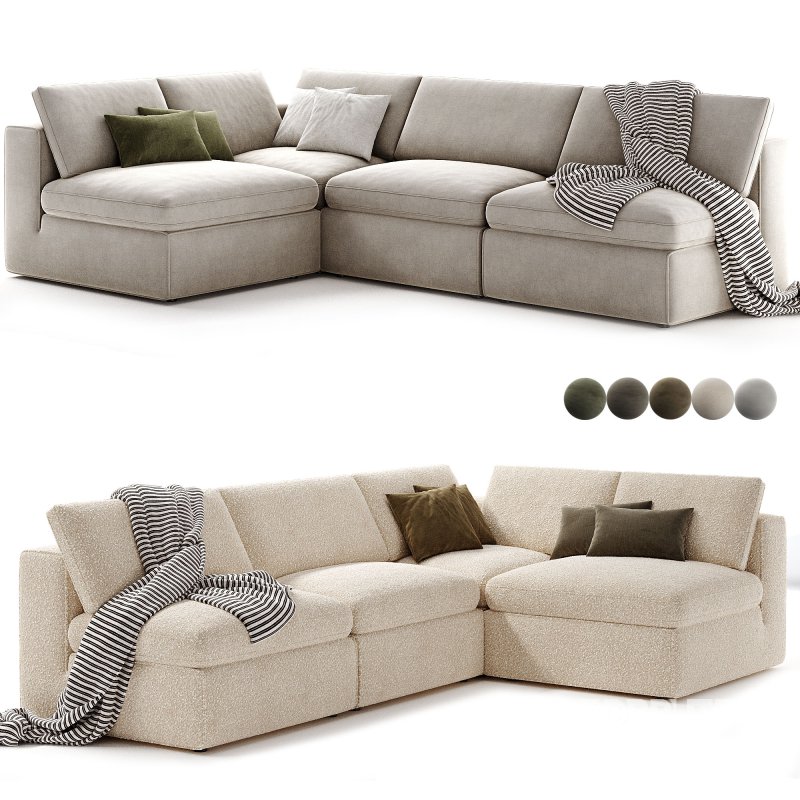 Movie Night 4 Piece Modular Sectional Open Image 3