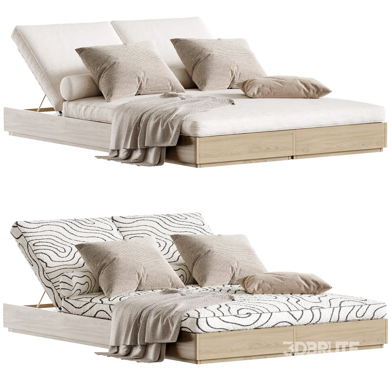 Hayman Teak Double Sun Lounge Image 5