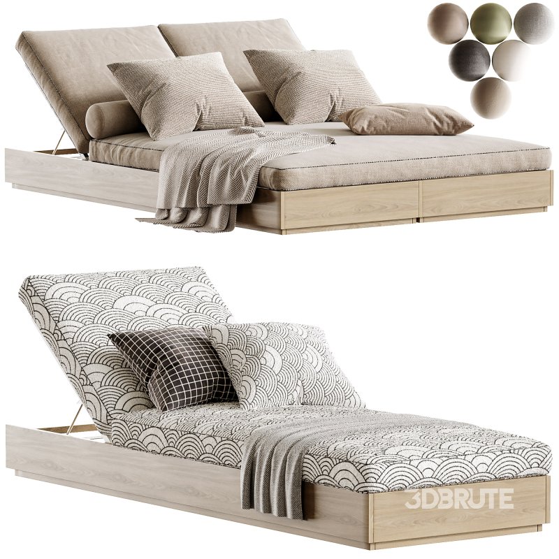 Hayman Teak Double Sun Lounge Image 1