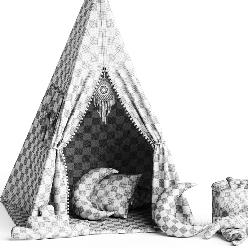 Child’s Teepee Set Bubbles Image 1