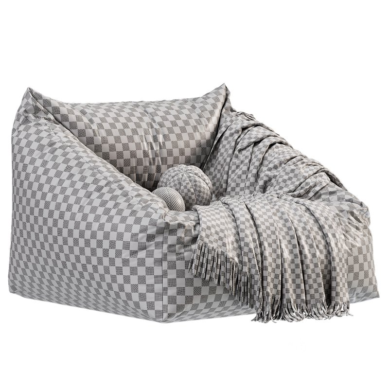 Cooper Faux Sheepskin Bean Bag Chair Image 8