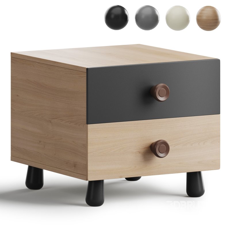 Bedside Table with a Door Image 3