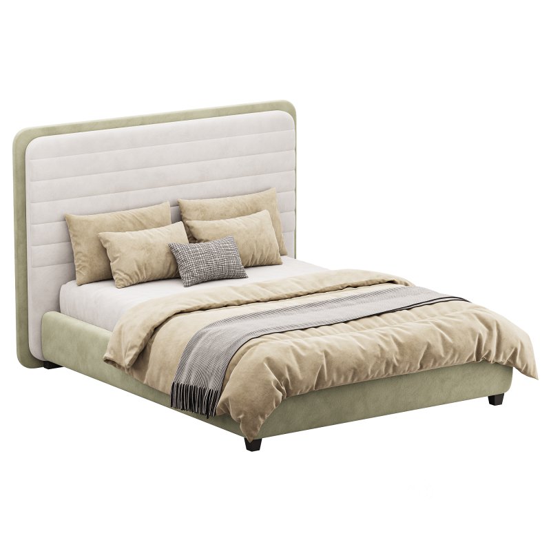 Double bed with upholstered headboard 180×200 Image 2