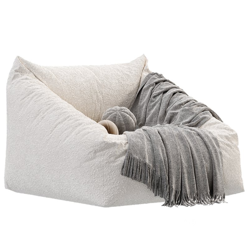 Cooper Faux Sheepskin Bean Bag Chair Image 5