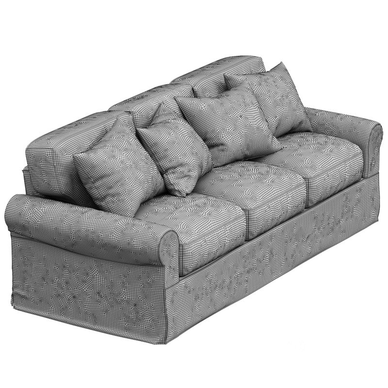 Buchanan Roll Arm Slipcovered Sofa 3 seater Image 1