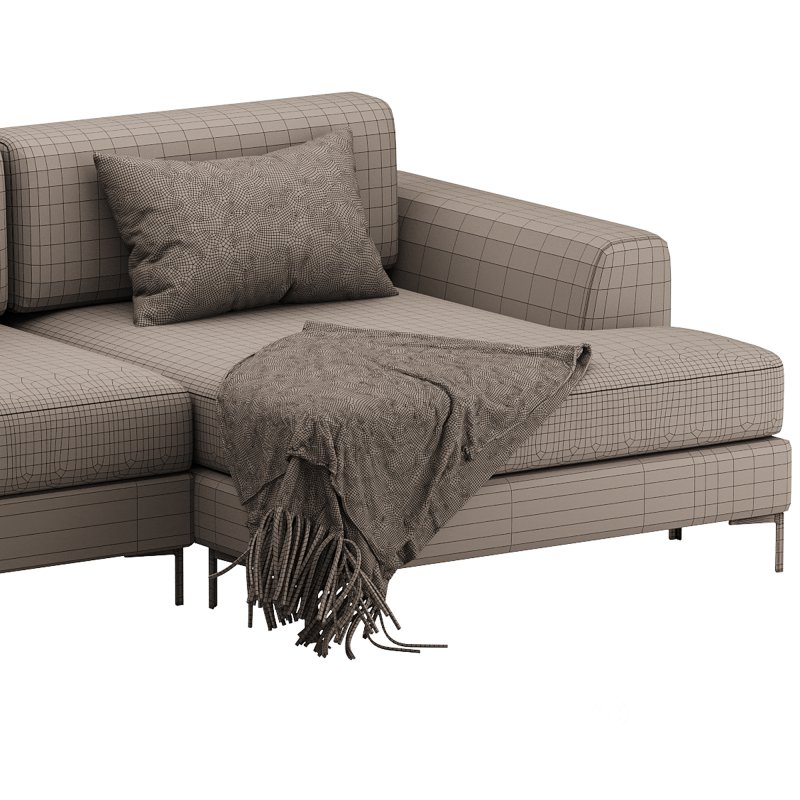 Corner sofa Edwin Velvet Terra Image 15