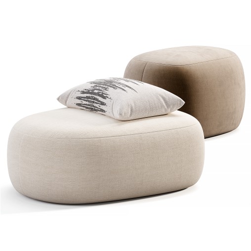 Pouf Bily Boucle Beige