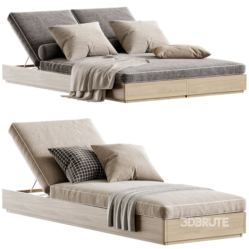 Hayman Teak Double Sun Lounge Image 2