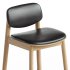 Lando Leather Bar Stool (Oak) - Thumbnail 2