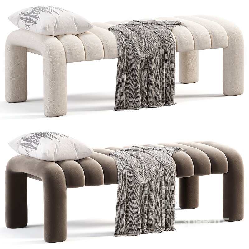 Willis Bench Boucle Natural Image 4