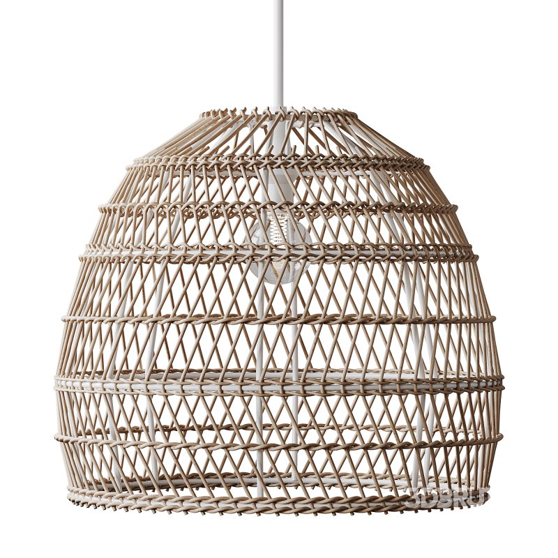 Boho Design Natural Basket Rattan Woven Pendant Light Hanging Lamp Image 6