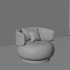 Comfy Round Lounge Chair with Cushions - Thumbnail 5